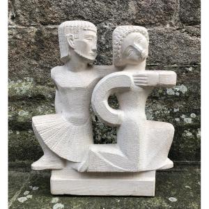 Dancing Couple By Jean Mazuet - Seiz Breur - Brittany