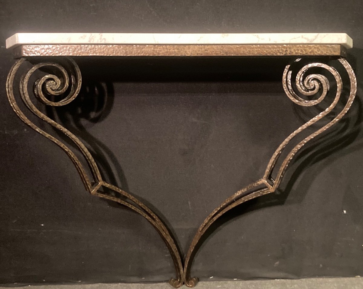 Art Deco Wrought Iron Console