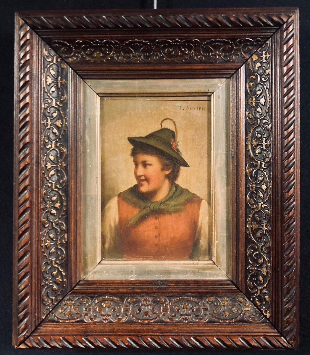Portrait Of Young Man On Panel 