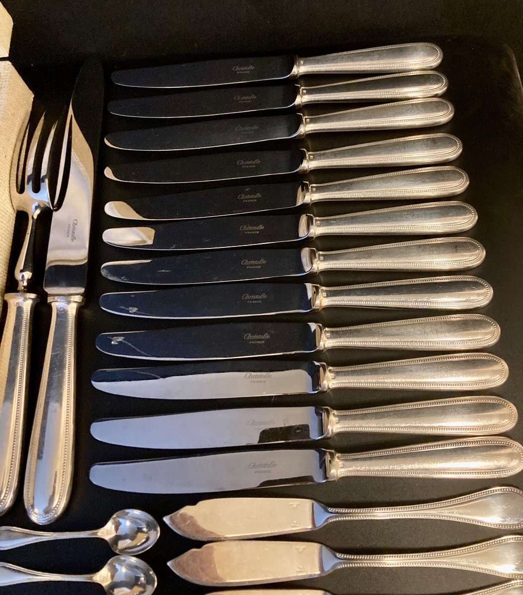 Christofle Pearls Model 111 Piece Cutlery Set-photo-4