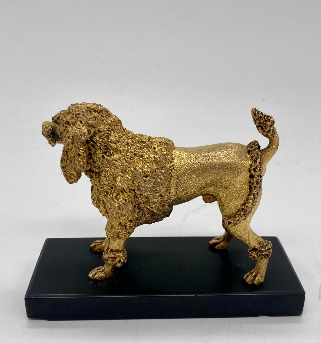 Caniche En Bronze Doré -photo-1