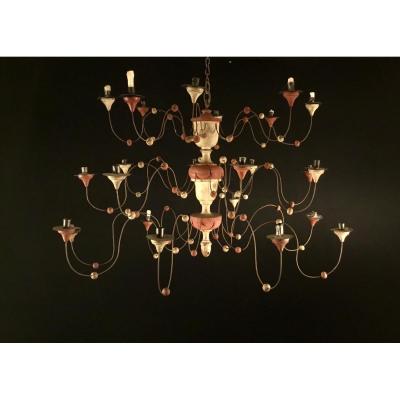 Chandelier End XVIIIth Century In Lacquered Wood