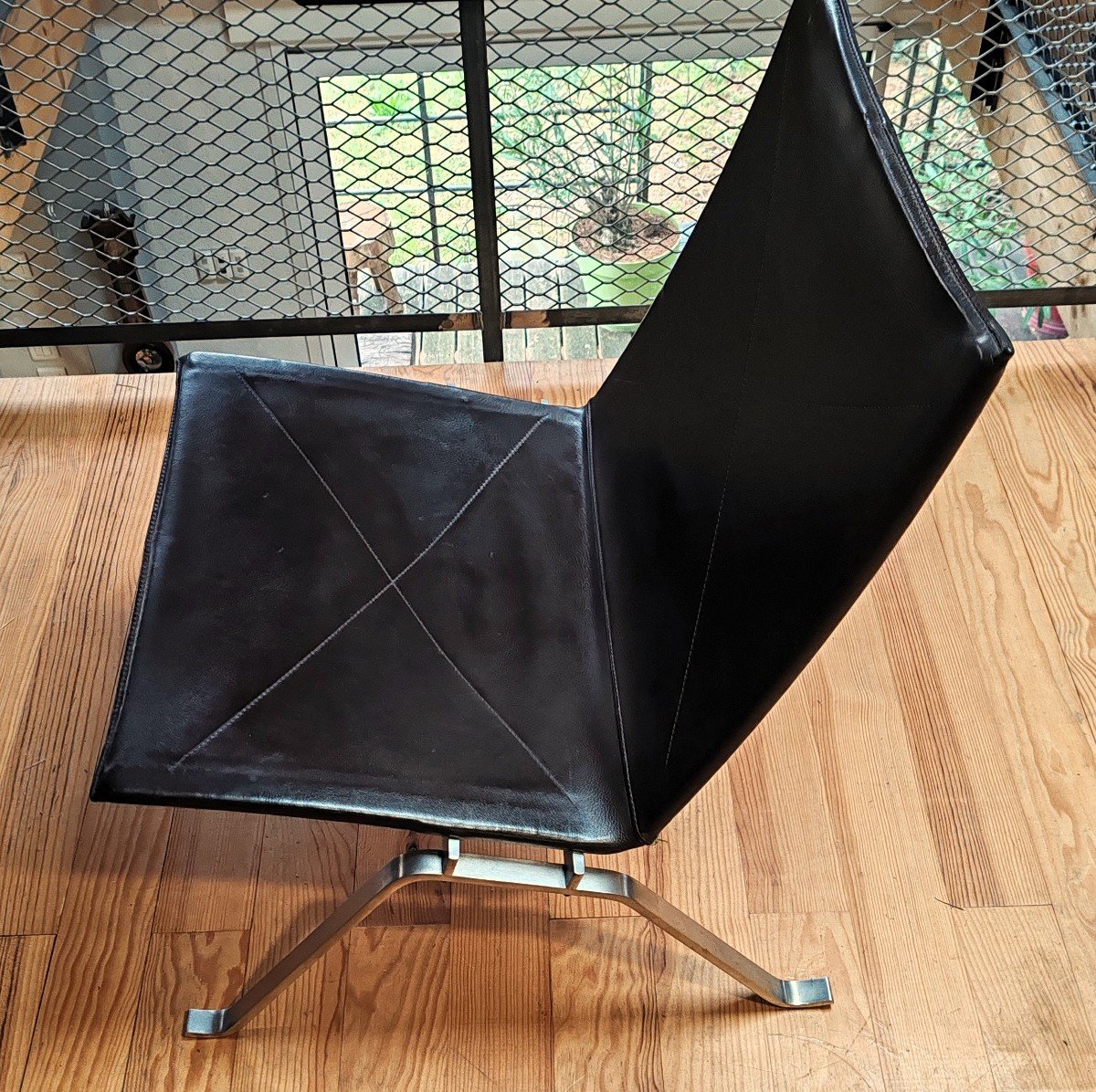 Pair Of Vintage Pk22 Brown Leather Armchairs By Poul Kjærholm For Fritz Hansen Denmark 1980/-photo-4