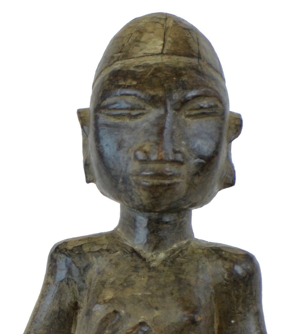 Statuette De Colon Baoulé Bois Burkina Faso Première Moitié XX Siècle-photo-3