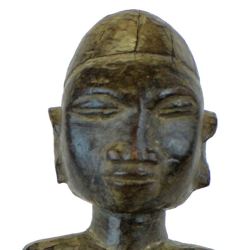 Statuette De Colon Baoulé Bois Burkina Faso Première Moitié XX Siècle-photo-2