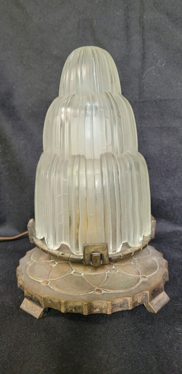 Sabino: Pair Of Cascade Model Lamps, Art Deco-photo-3