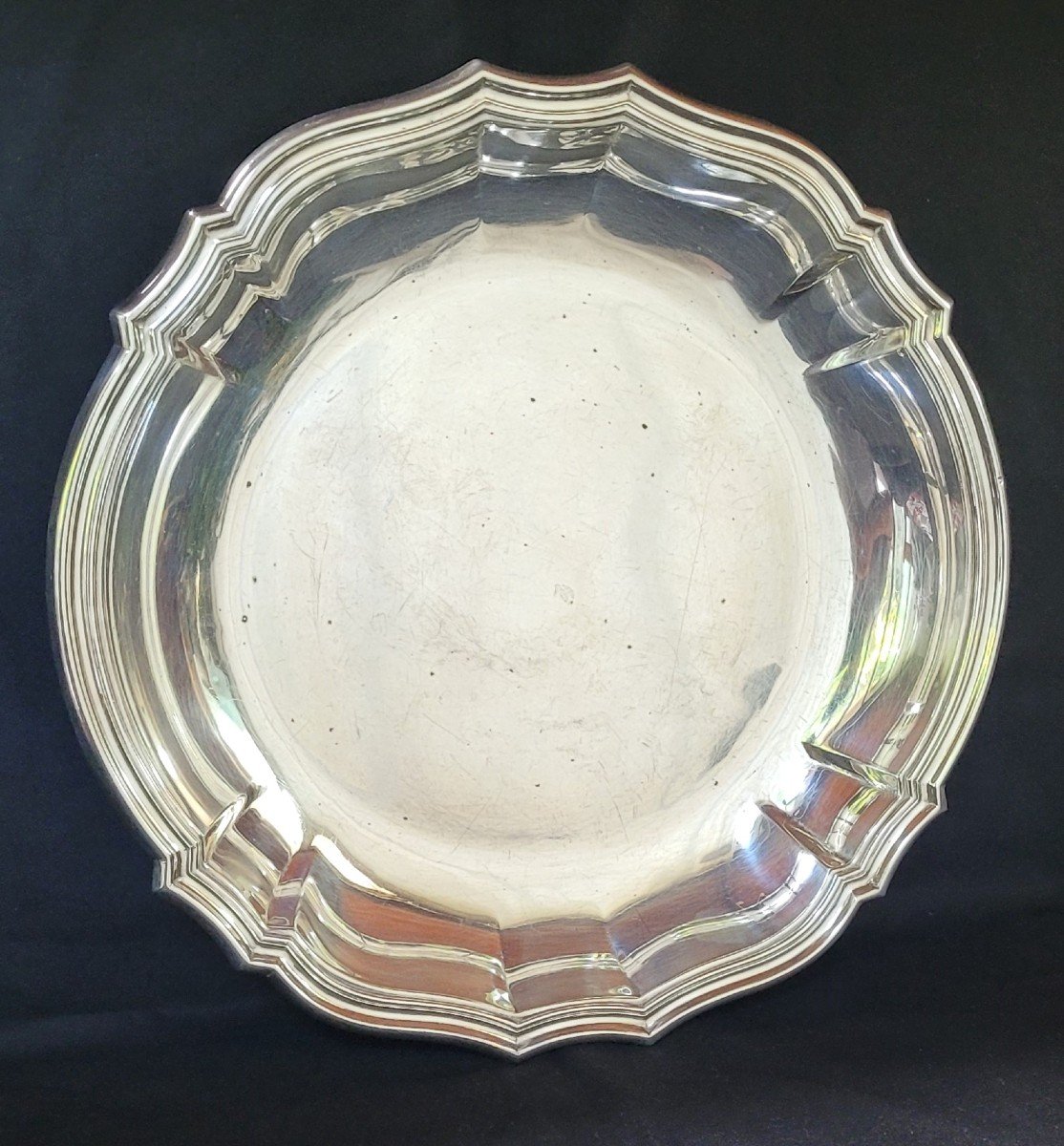 Emile Puiforcat: Large Silver Minerva Dish 