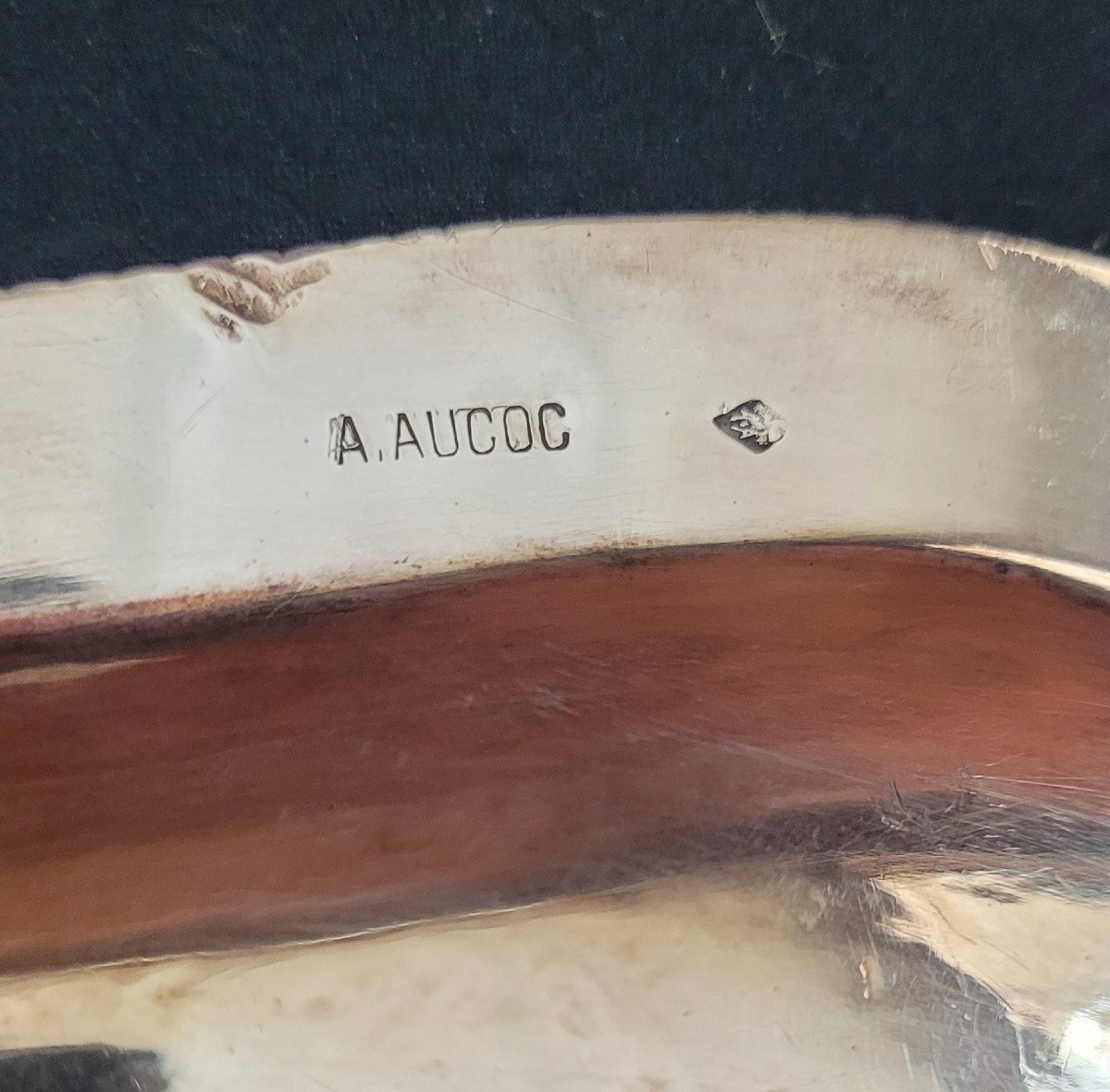 André Aucoc: 19th Century Minerva Silver Dish-photo-1