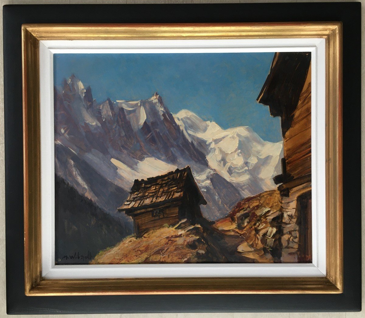 Painting Marcel Wibault Mountain Painter Mont Blanc-photo-2