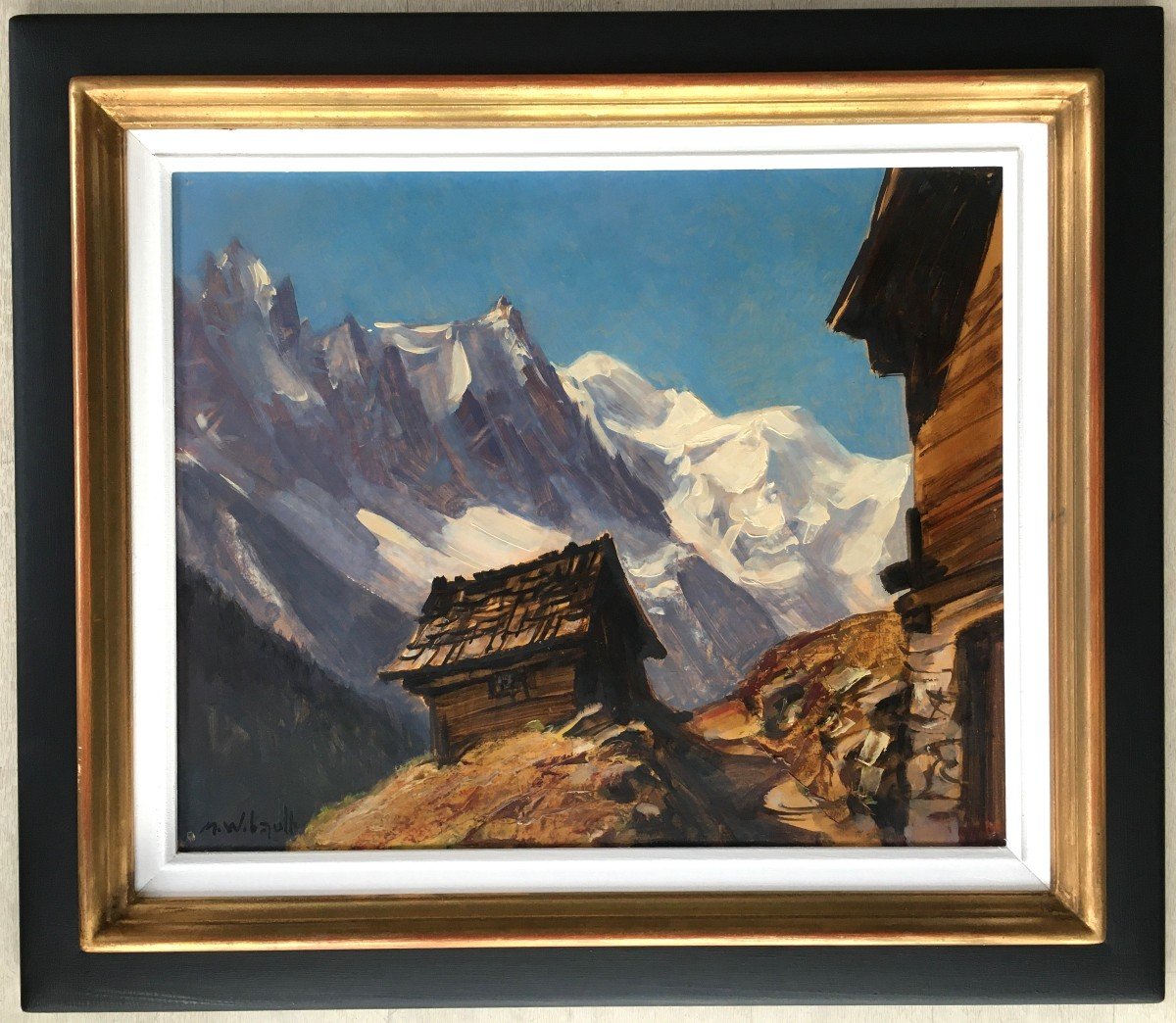 Tableau Marcel Wibault Peintre De Montagne  Le Mont Blanc-photo-2