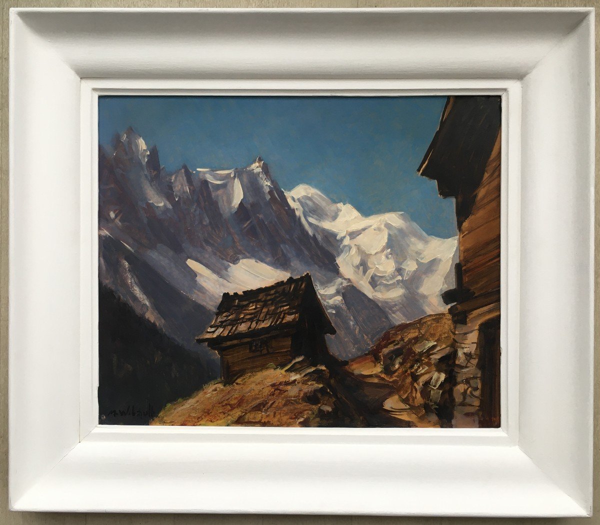 Painting Marcel Wibault Mountain Painter Mont Blanc-photo-2