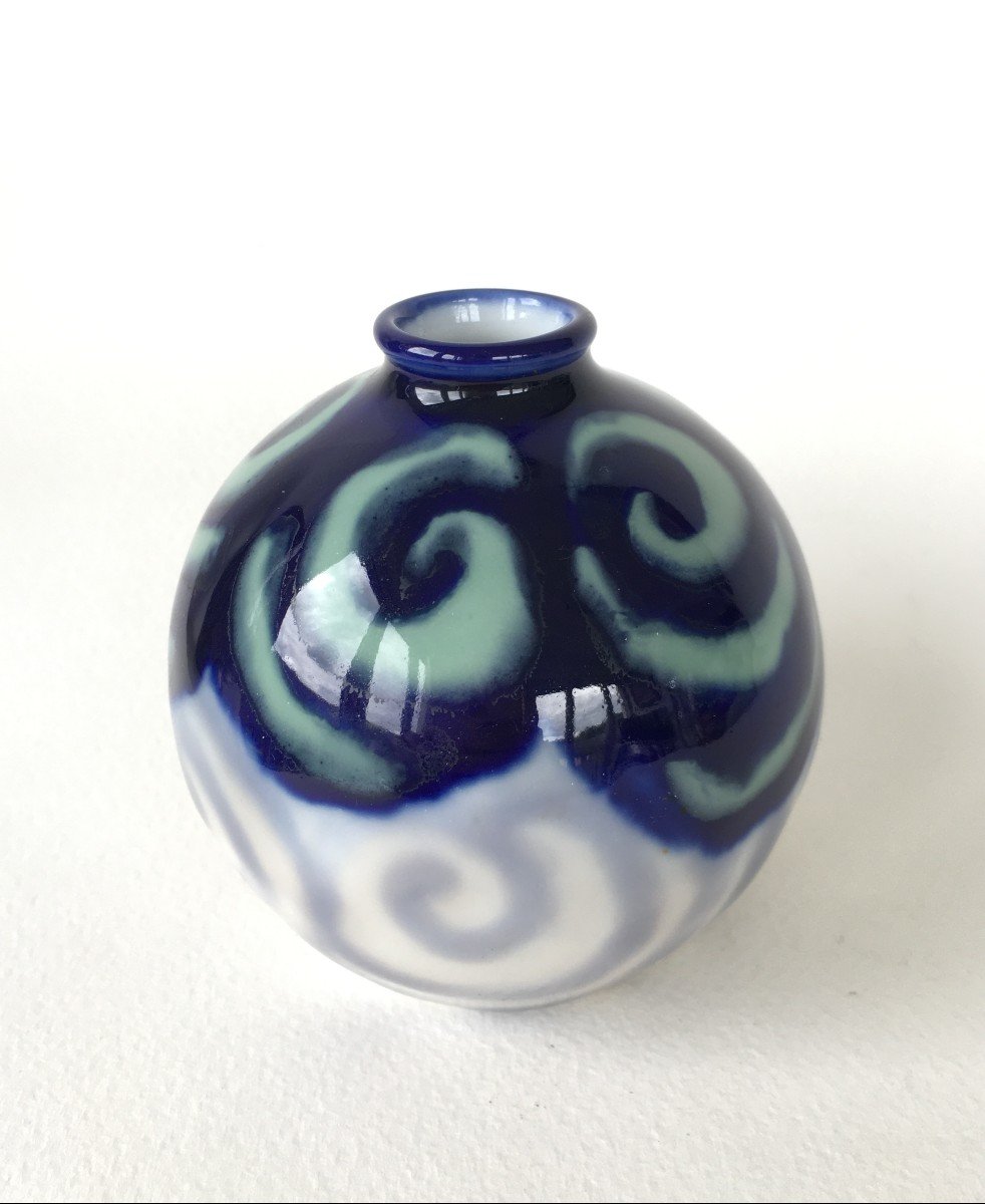 Small Camille Tharaud Vase In Limoges Porcelain 1930s Art Deco