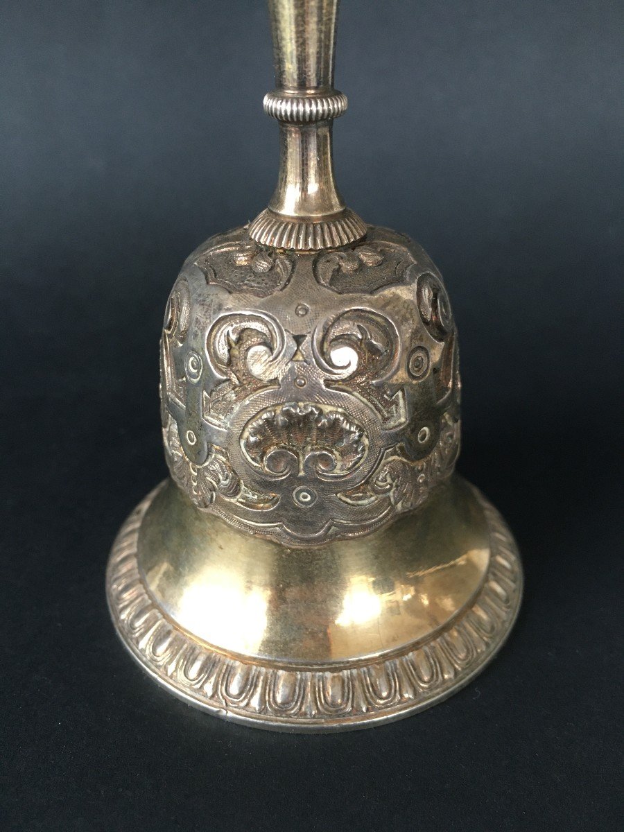 Rare Silver Table Bell Minerva Hallmark 19th Century-photo-2