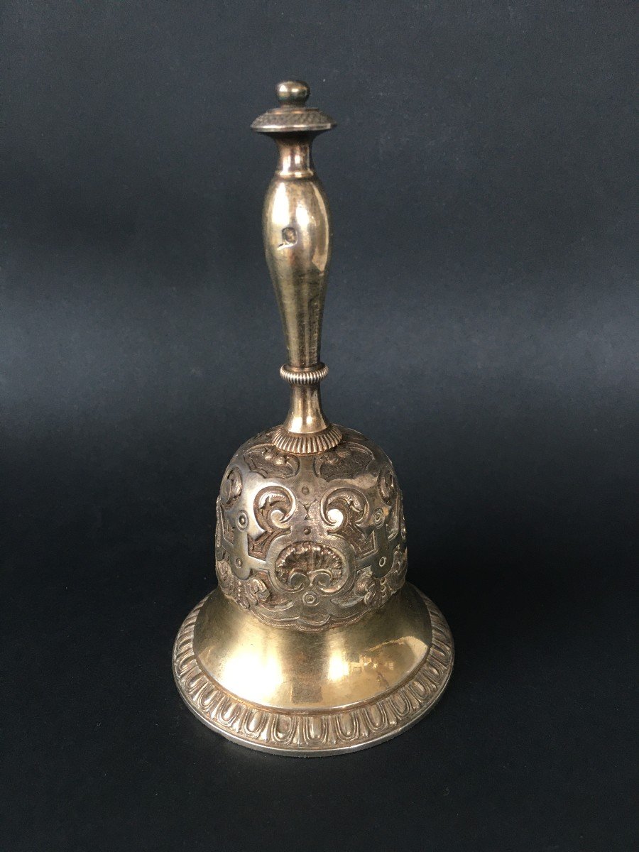 Rare Silver Table Bell Minerva Hallmark 19th Century-photo-2