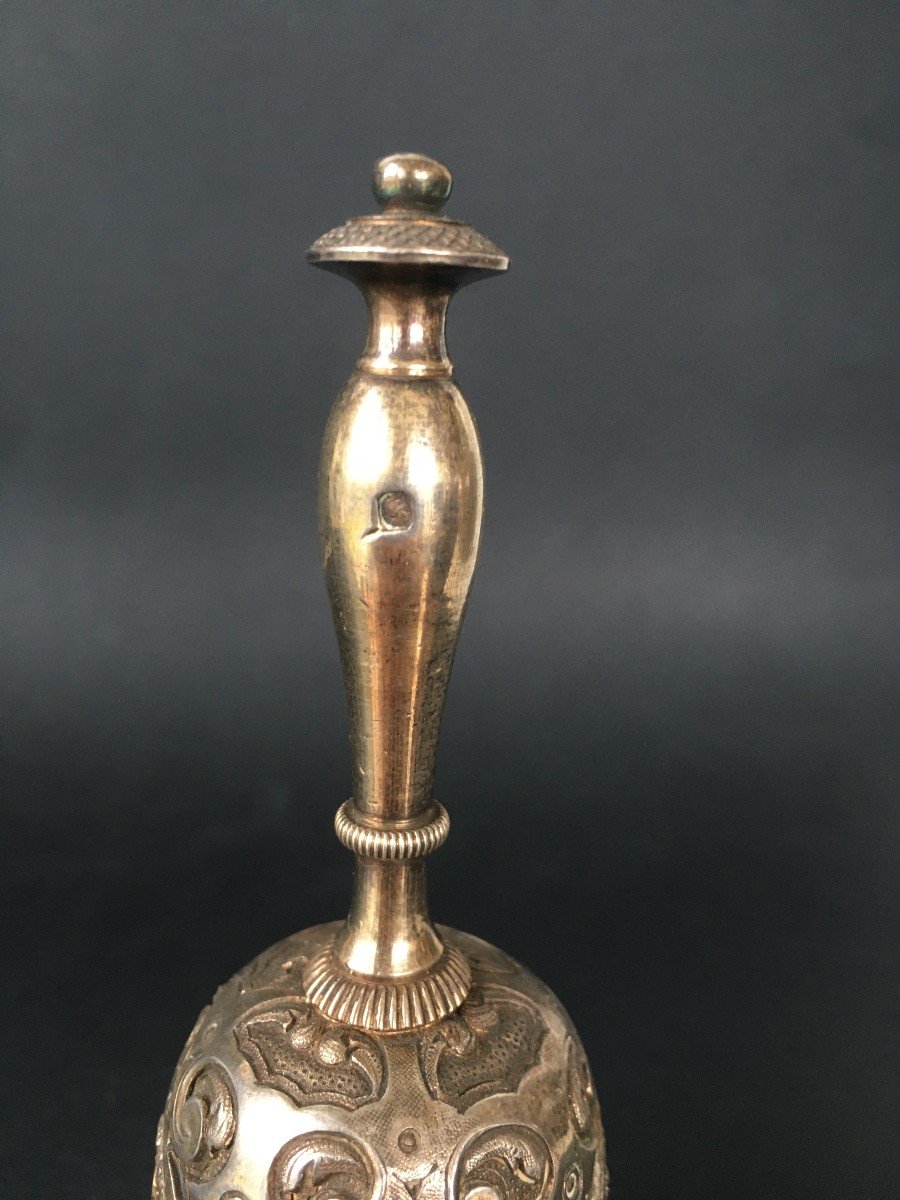 Rare Silver Table Bell Minerva Hallmark 19th Century-photo-6