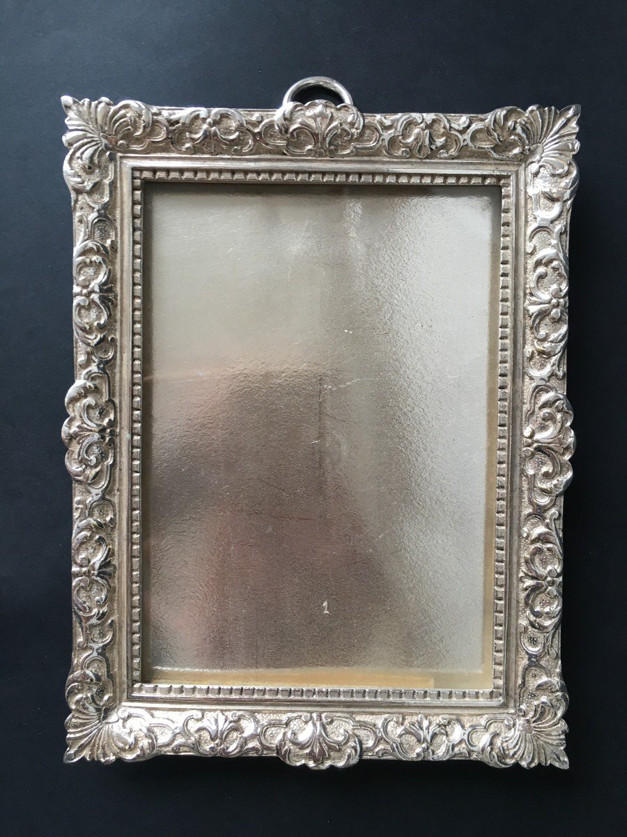 Photo Frame In Silver Bronze Napoleon III Period-photo-3