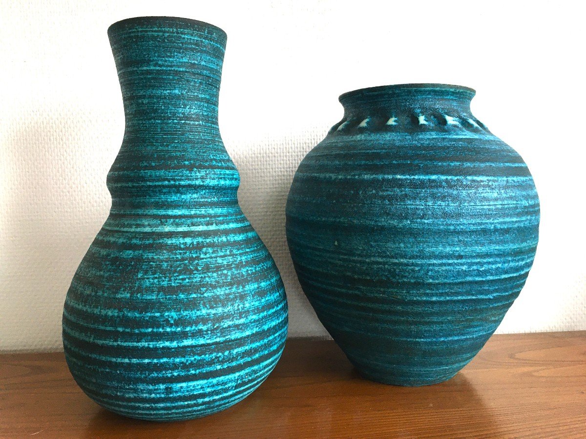 Pair Of Large Accolay Vases