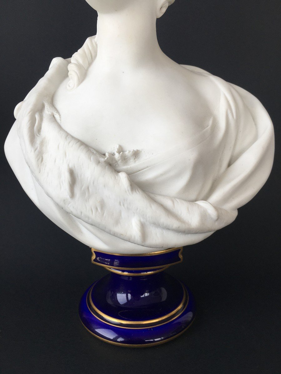 Bust Of Marie Antoinette In Porcelain And Biscuit Manufacture Nationale De Sèvres-photo-4