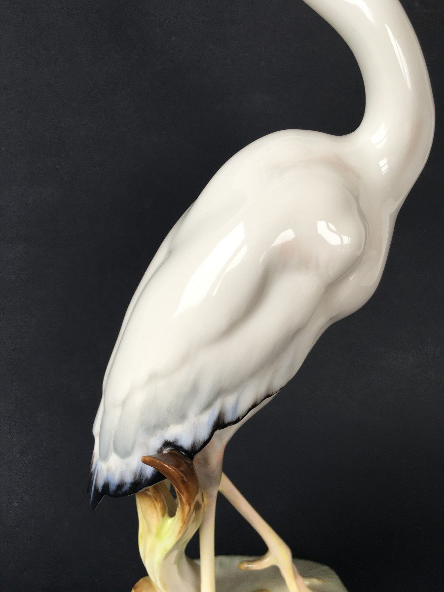 Hutschenreuther Crane Porcelain Bird-photo-3