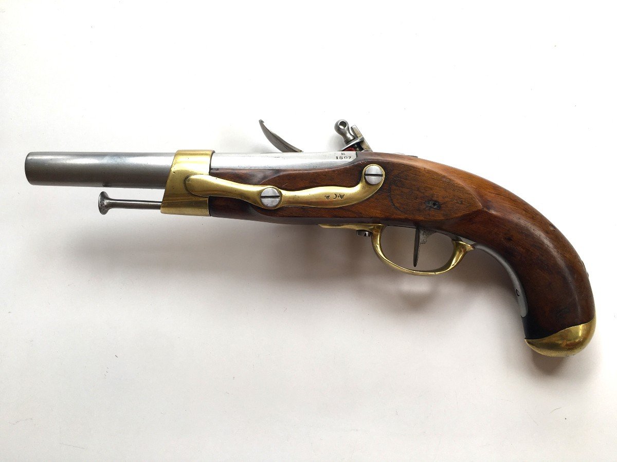 Pistolet Réglementaire Modèle An XIII De La Manufacture Impériale De Maubeuge 1807-photo-2