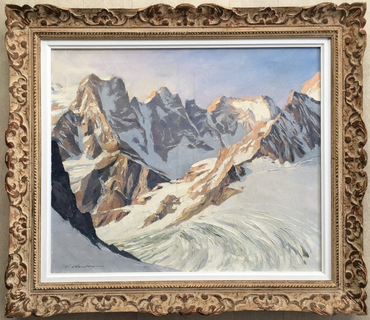 Tableau Peinture De Montagne Albert Boulanger Le Mont Pelvoux (contencin Wibault)