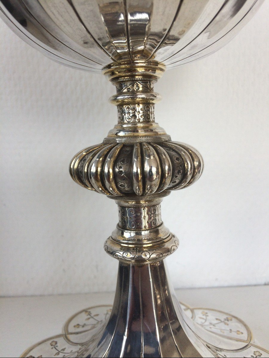 Silver Chalice Ciborium Hallmark Minerva Goldsmith Armand Caillat-photo-3