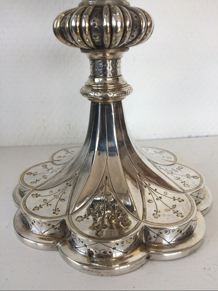 Silver Chalice Ciborium Hallmark Minerva Goldsmith Armand Caillat-photo-4