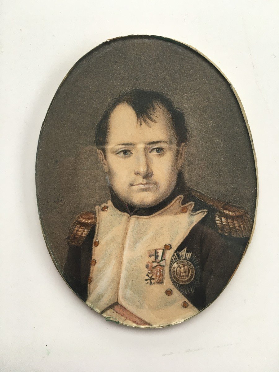 Miniature Portrait De Napoléon Signée-photo-4