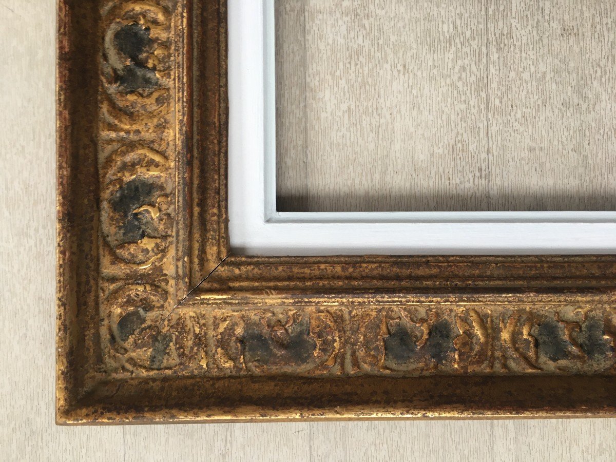 Golden Frame In Cassetta Format 8f For Painting 46x38cm-photo-3