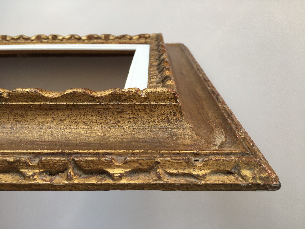 Golden Frame With Reverse Profile 5f Format For 35x27cm Painting-photo-2