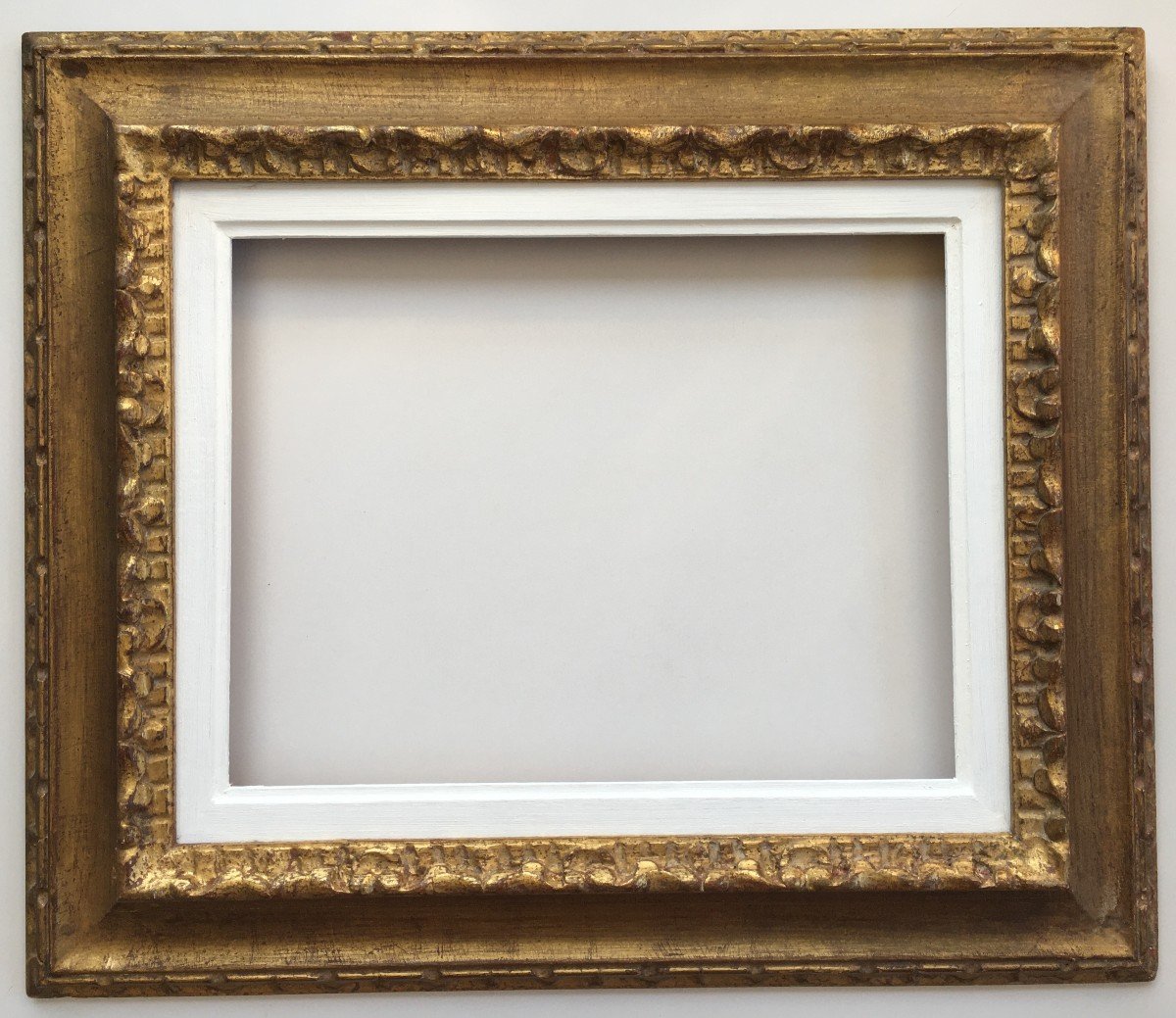 Golden Frame With Reverse Profile 5f Format For 35x27cm Painting