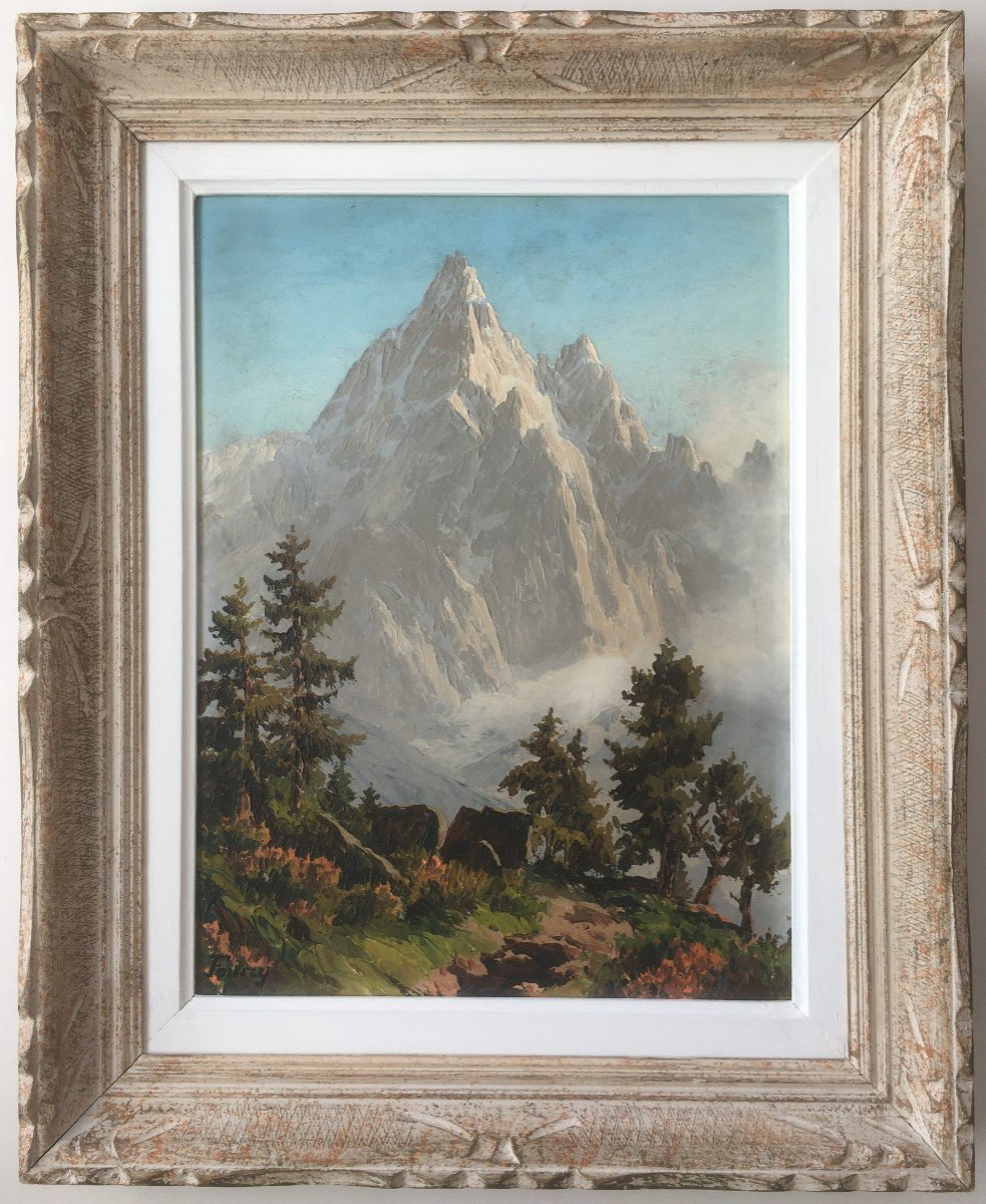 Mountain Table By Jacques Fourcy 1906-1990 Painter From Savoy (contencin Wibault)