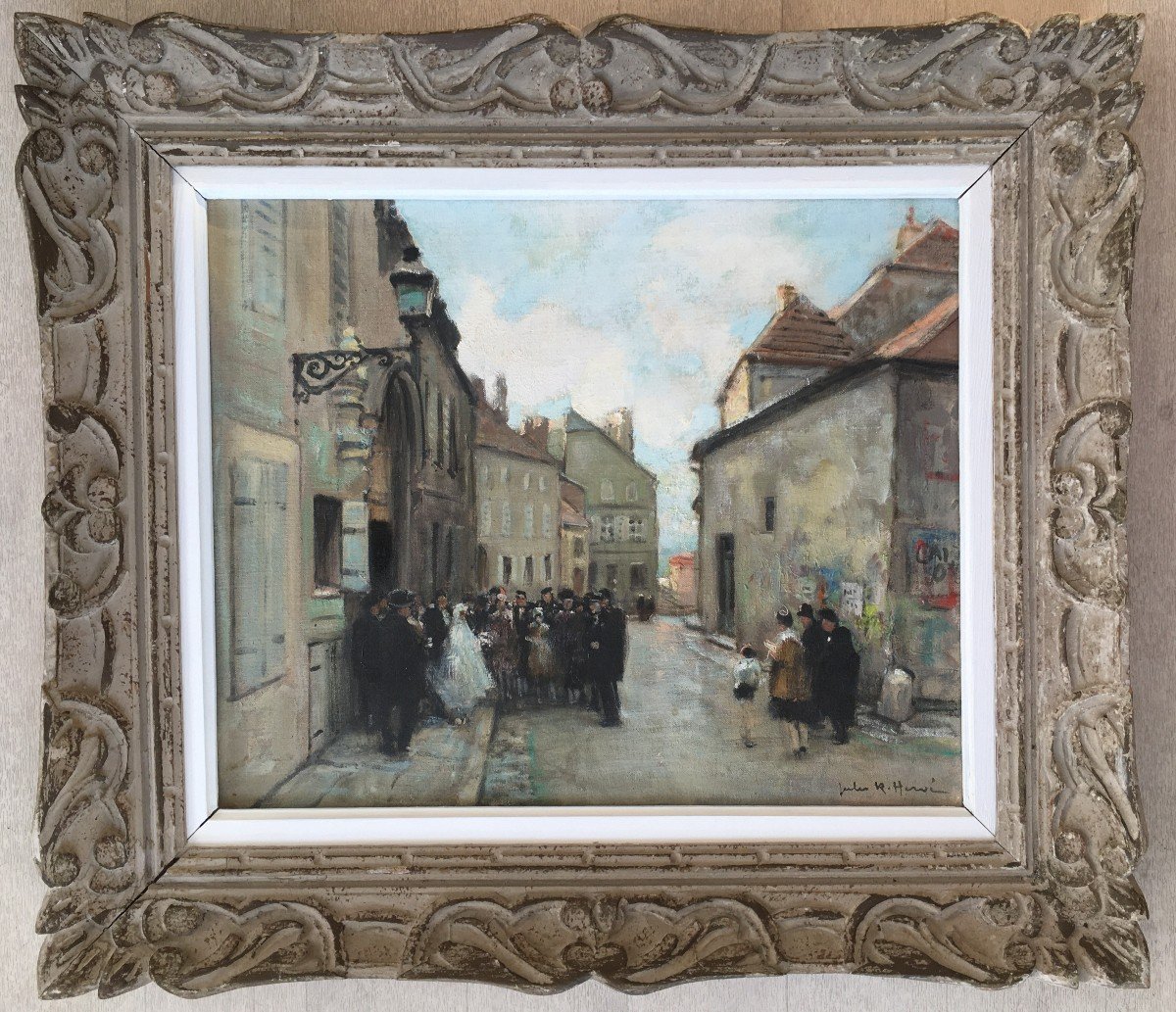 Painting By Jules René Hervé Marriage In Langres