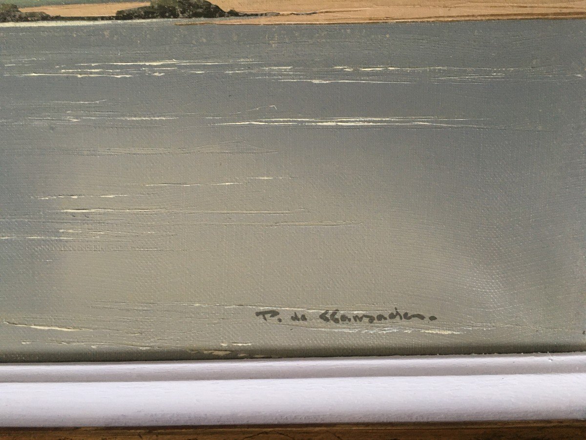 Finistère Seaside Painting By Pierre De Clausade 1910 1976-photo-1