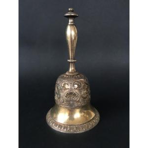 Rare Silver Table Bell Minerva Hallmark 19th Century