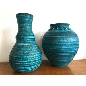 Pair Of Large Accolay Vases