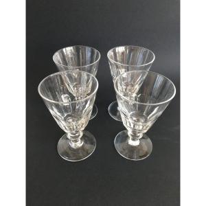 4 Verres En Cristal époque XIXème Baccarat