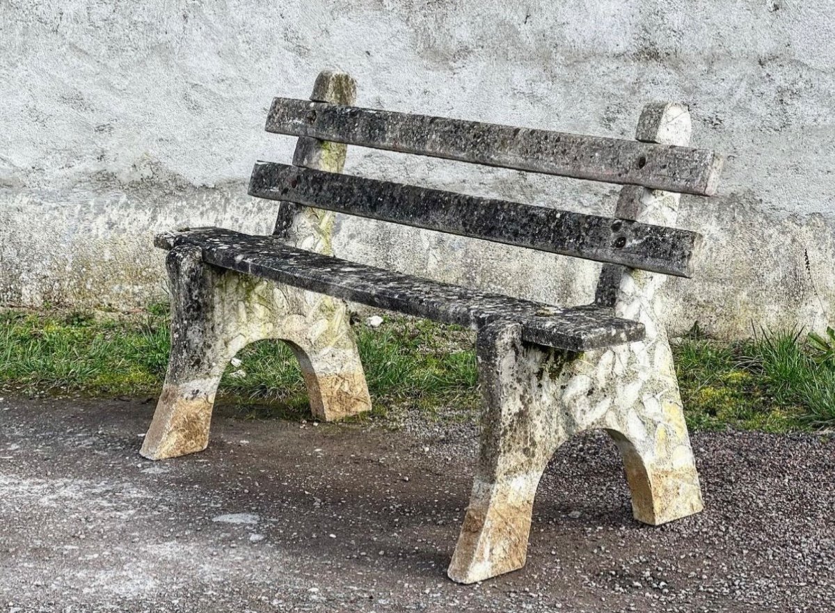 Cement Garden Bench 