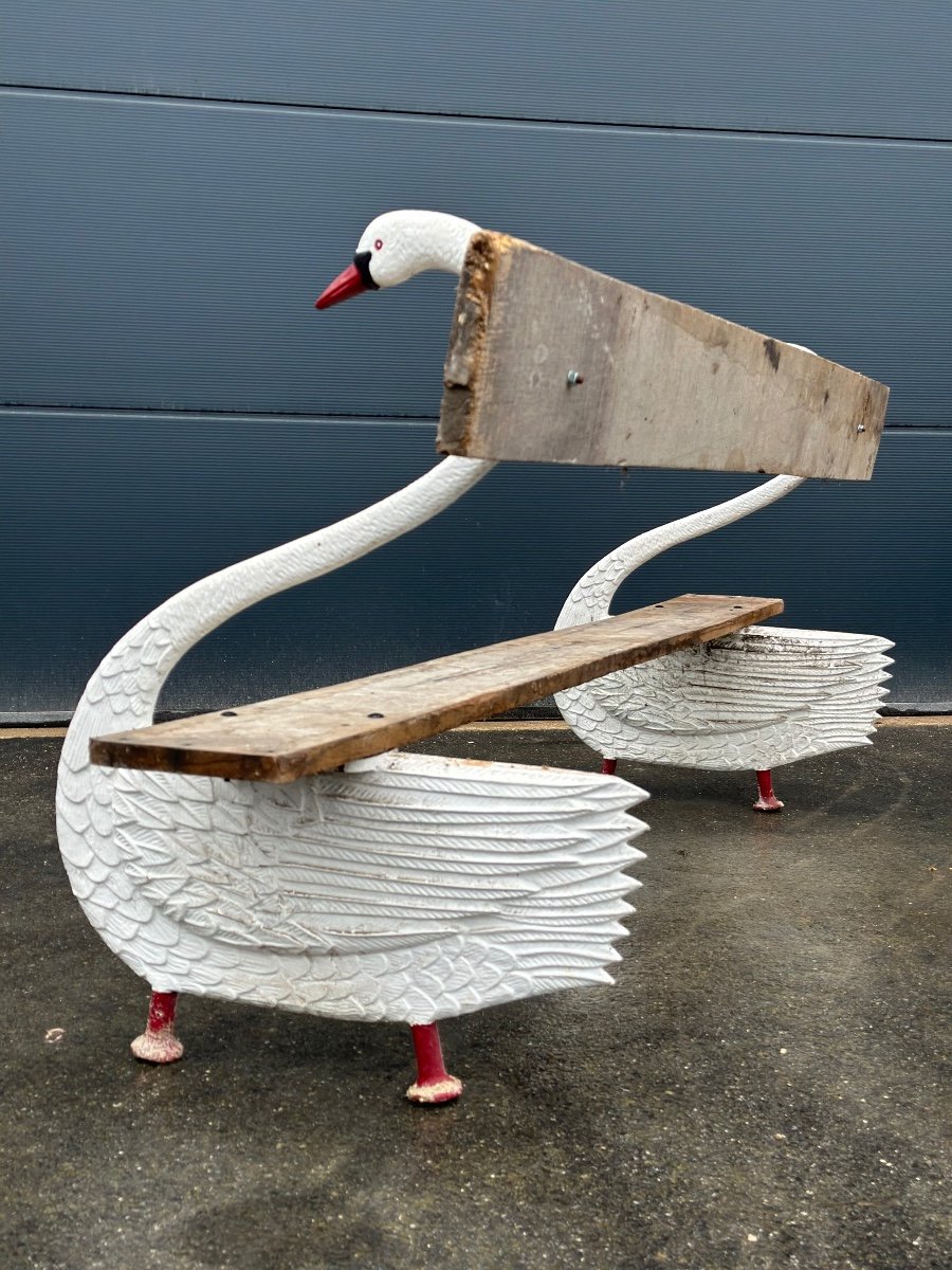 Banc De Jardin En Fonte Model Cygne -photo-2