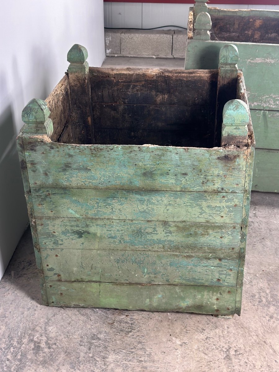 Paire De Bac Oranger En Chêne 18 Eme -photo-4