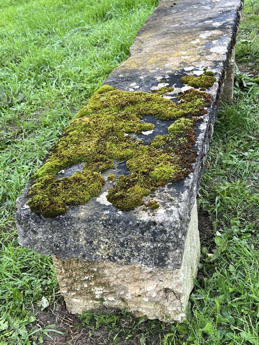 Banc De Jardin En Pierre 19 Eme -photo-4