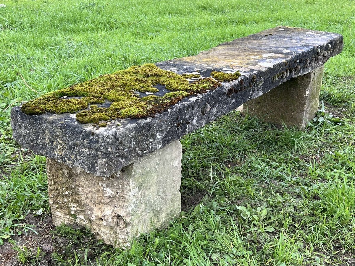 Banc De Jardin En Pierre 19 Eme 