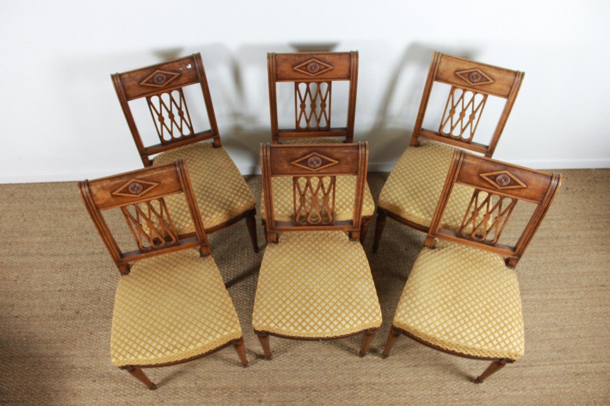 Set Of 6 Directoire Style Chairs-photo-4