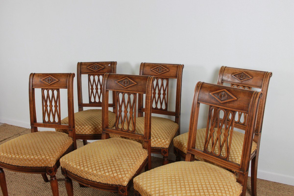 Set Of 6 Directoire Style Chairs-photo-6