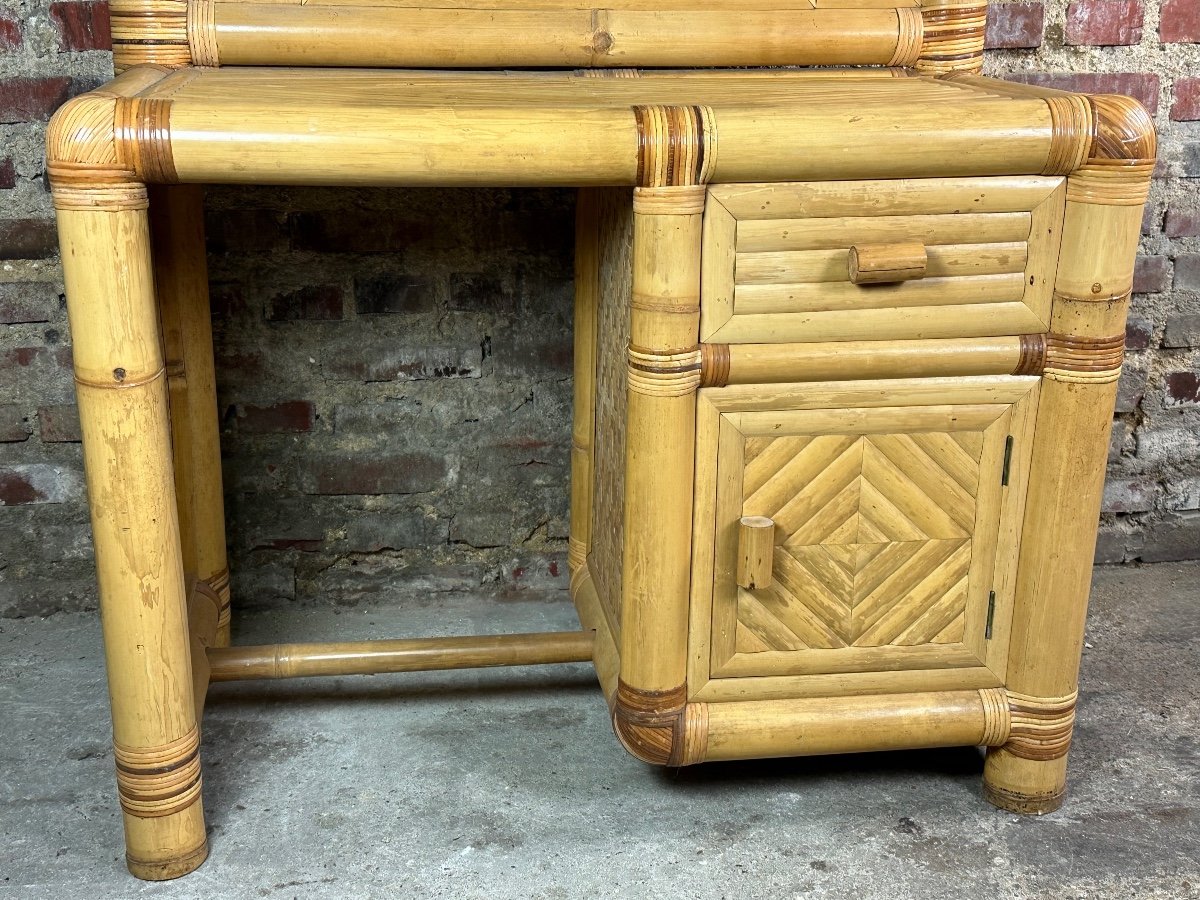 Vintage Bamboo Dressing Table 1970-photo-2