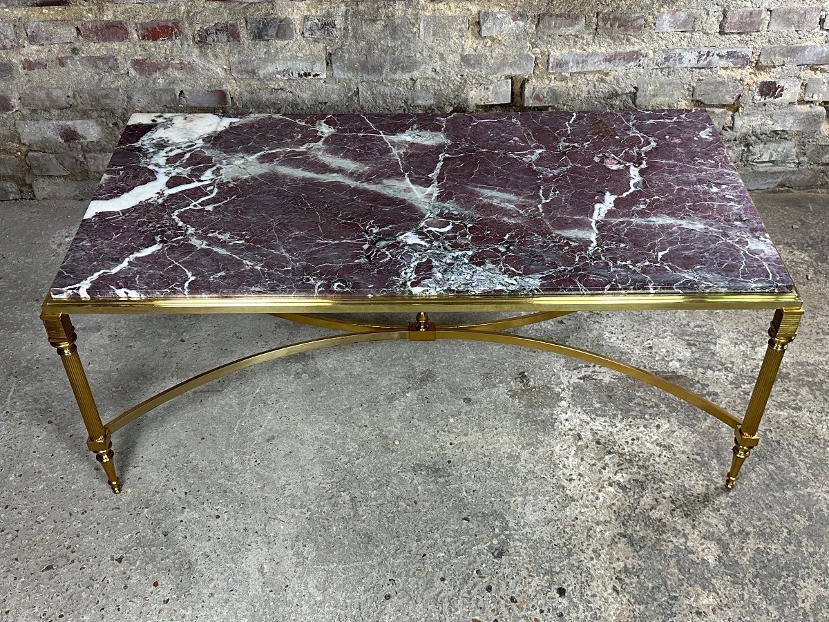 Bronze Coffee Table With Marble Top 1970-photo-6