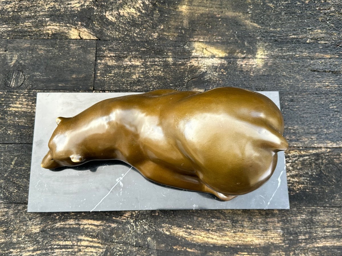 Contemporary Bronze Bear Signed Milo-photo-3