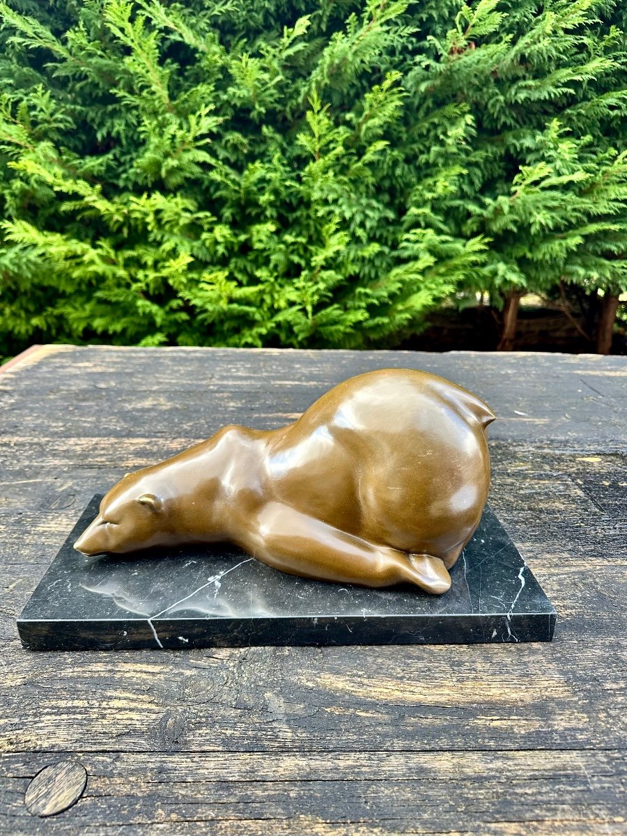 Contemporary Bronze Bear Signed Milo-photo-6