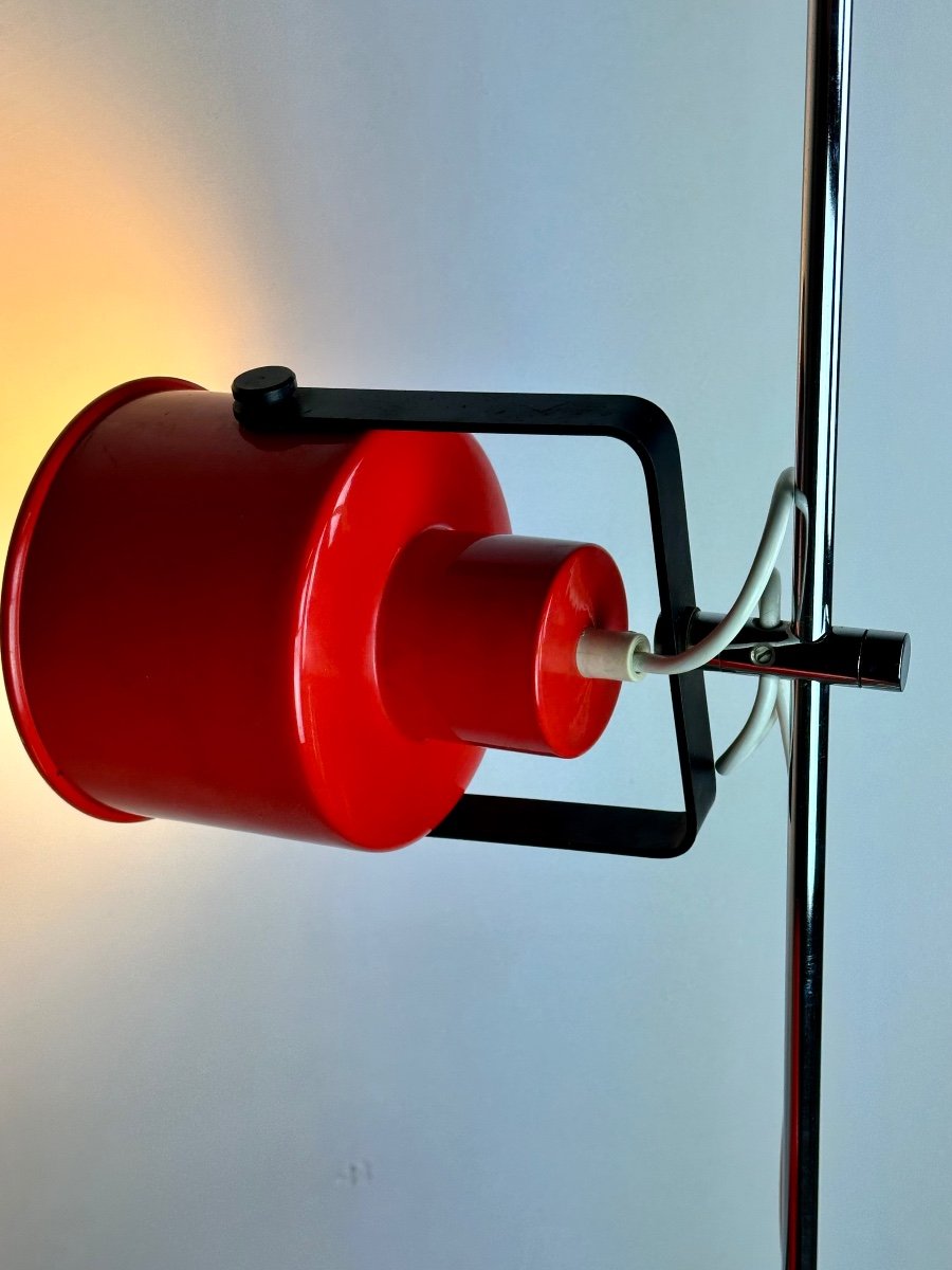 Amilux Vintage Red 70's Floor Lamp-photo-2