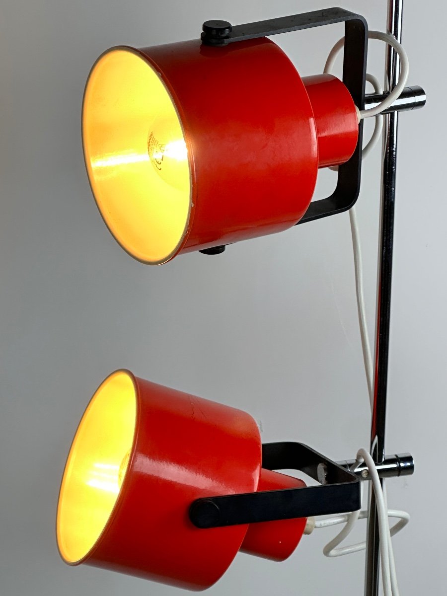 Lampadaire Amilux Vintage Rouge 70's-photo-5